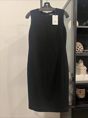 Theory Black Sleeveless Midi Sheath Dress - NWT